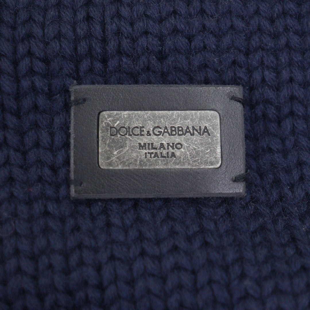 美品 DOLCE&amp;GABBANA ドルチェ&amp;ガッバーナ ブルゾン ネイビー ウール メンズ 44