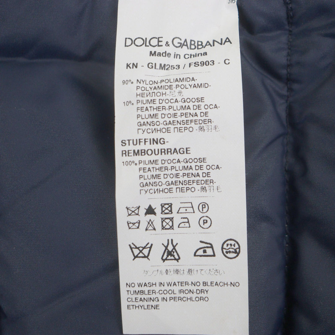 美品 DOLCE&amp;GABBANA ドルチェ&amp;ガッバーナ ブルゾン ネイビー ウール メンズ 44