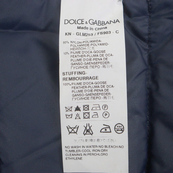 美品 DOLCE&amp;GABBANA ドルチェ&amp;ガッバーナ ブルゾン ネイビー ウール メンズ 44