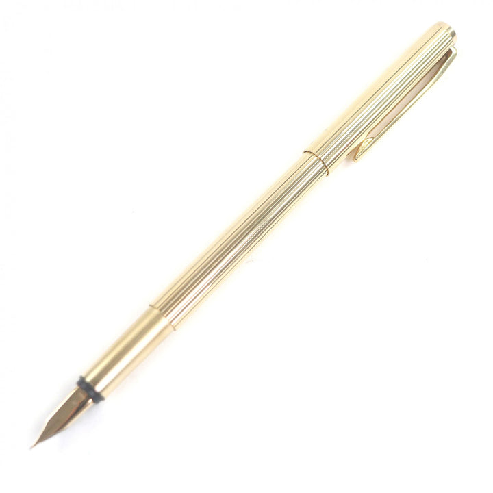 Great MONTBLANC fountain pen Noblesse Striped Pattern gold 14K mens