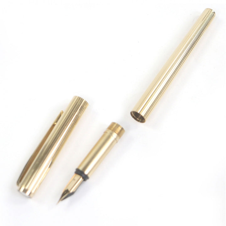 Great MONTBLANC fountain pen Noblesse Striped Pattern gold 14K mens