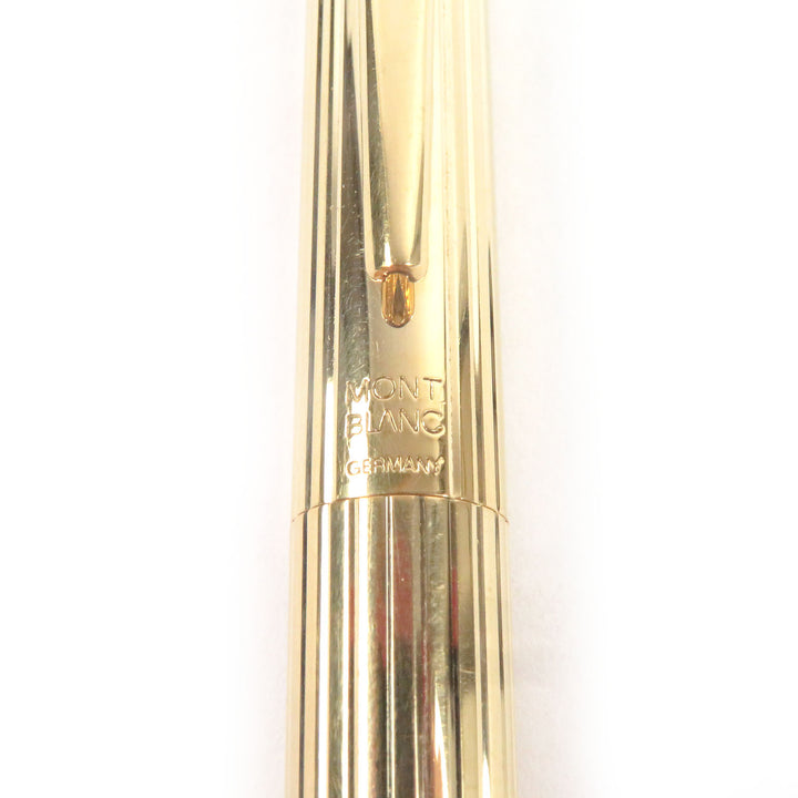 Great MONTBLANC fountain pen Noblesse Striped Pattern gold 14K mens