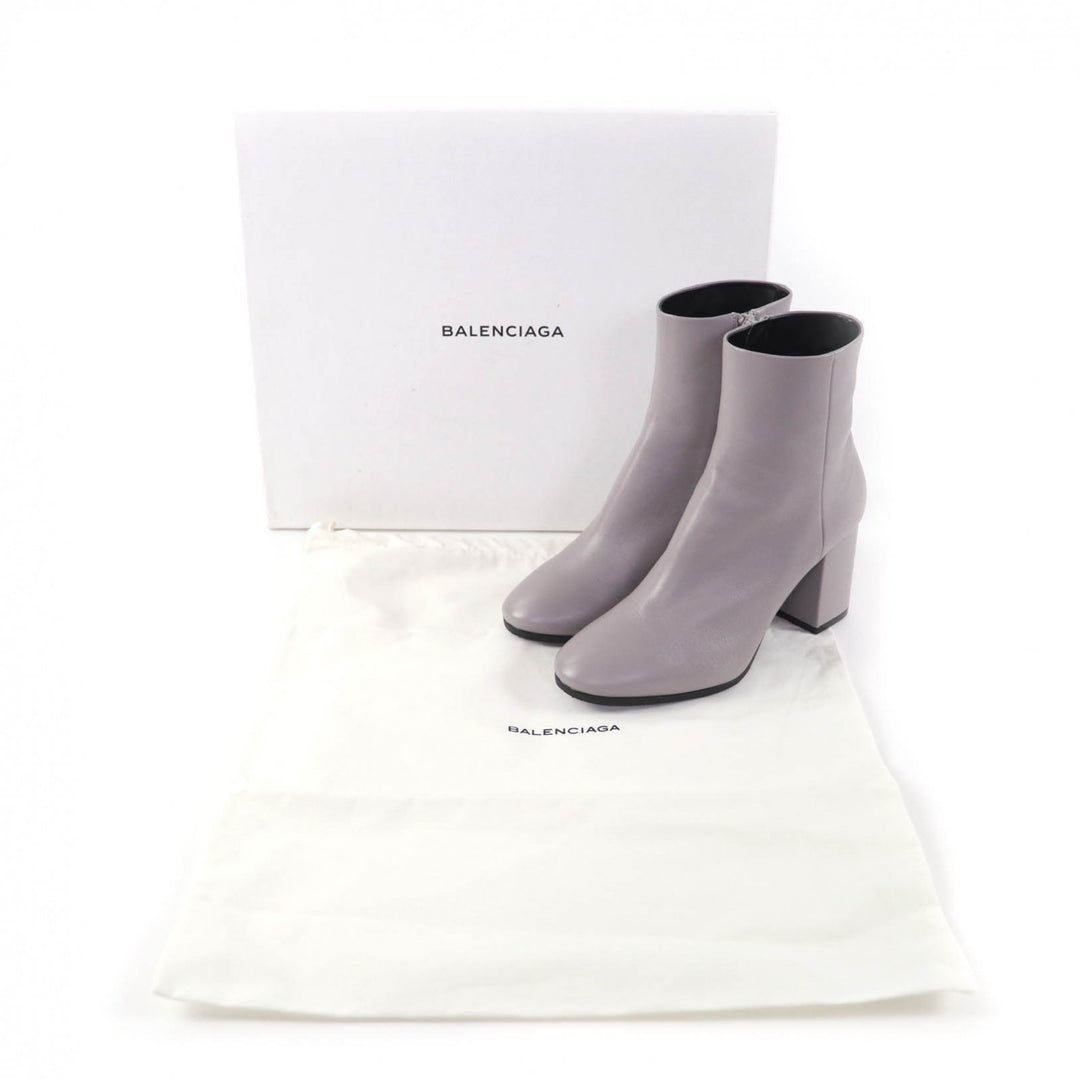 Pristine BALENCIAGA short boots gray leather Women 36 477242