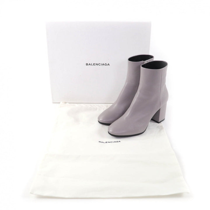 Pristine BALENCIAGA short boots gray leather Women 36 477242