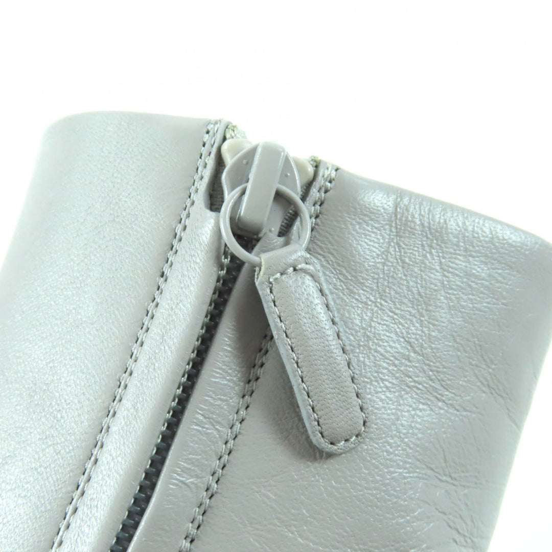 Pristine BALENCIAGA short boots gray leather Women 36 477242