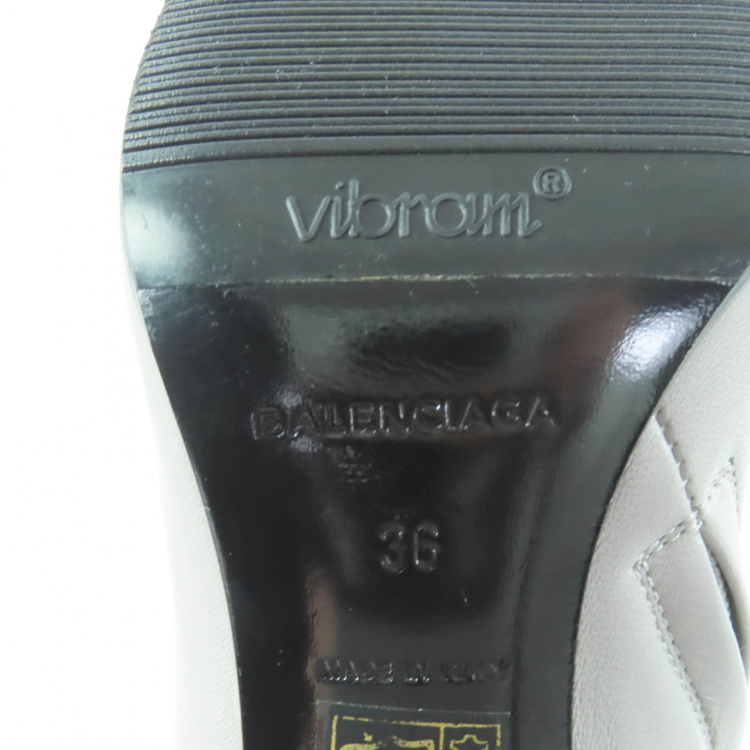 Pristine BALENCIAGA short boots gray leather Women 36 477242