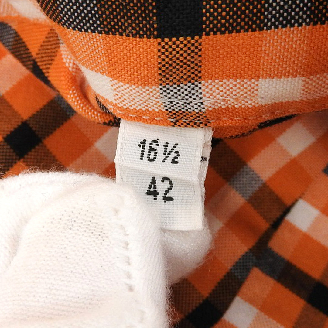 Excellent HERMES Long sleeve shirt Orange cotton mens 42