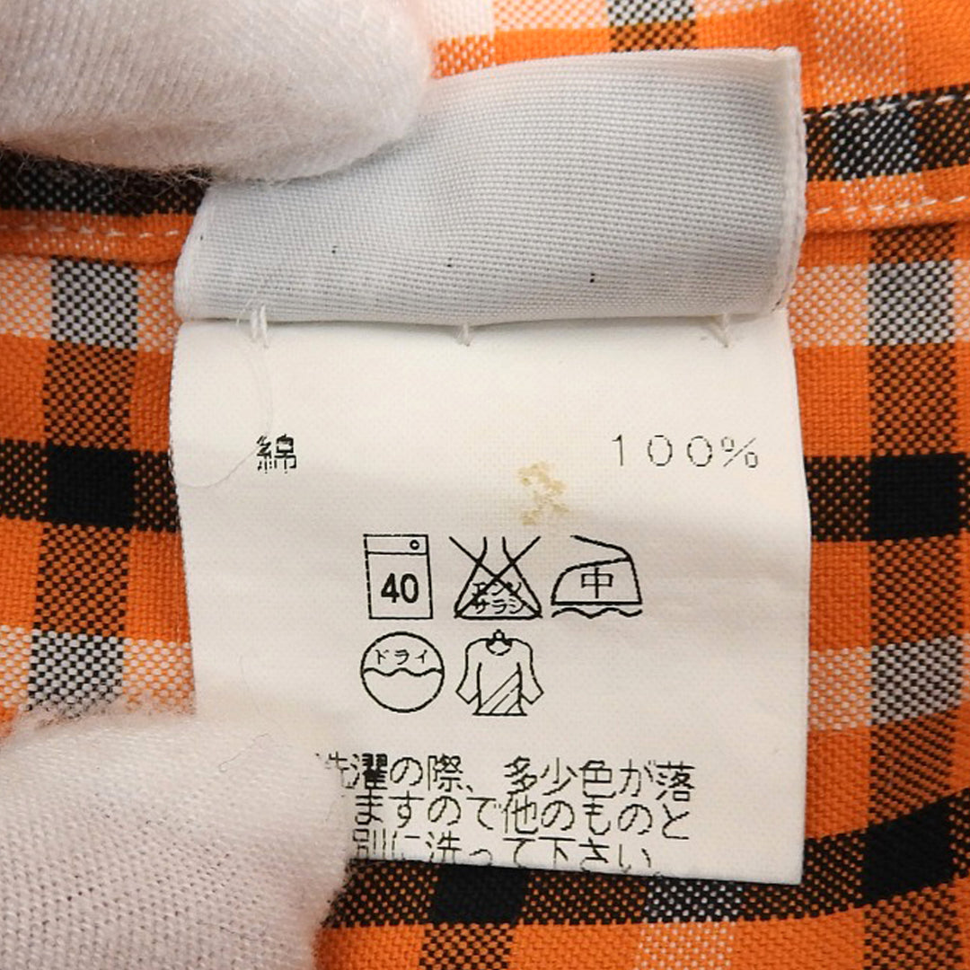 Excellent HERMES Long sleeve shirt Orange cotton mens 42