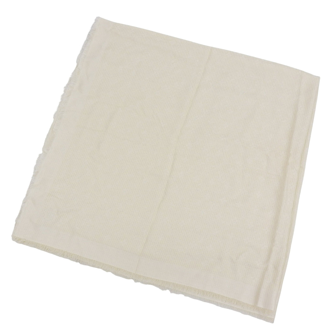Excellent LOUIS VUITTON shawl off white silk Women M71546