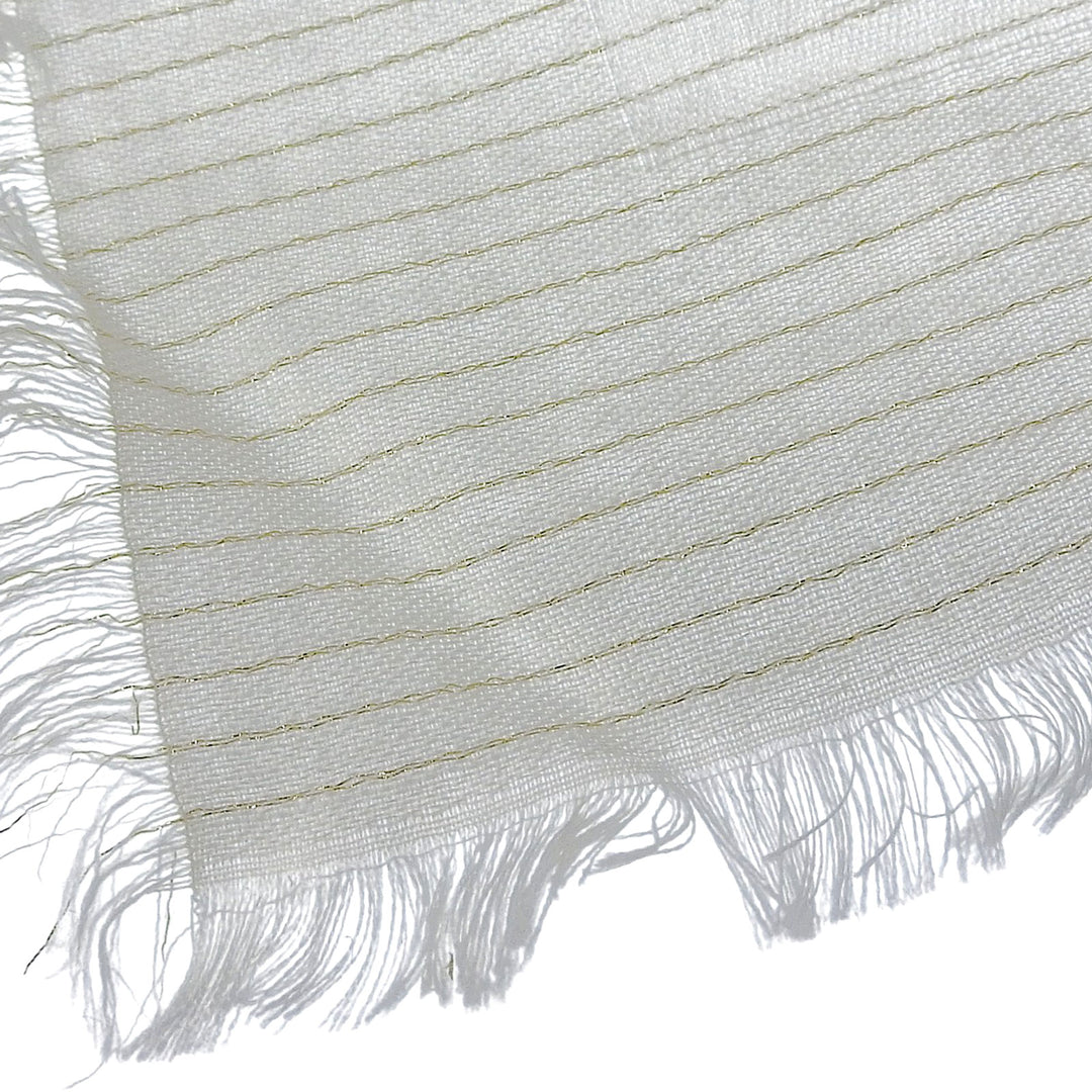 Excellent LOUIS VUITTON shawl off white silk Women M71546
