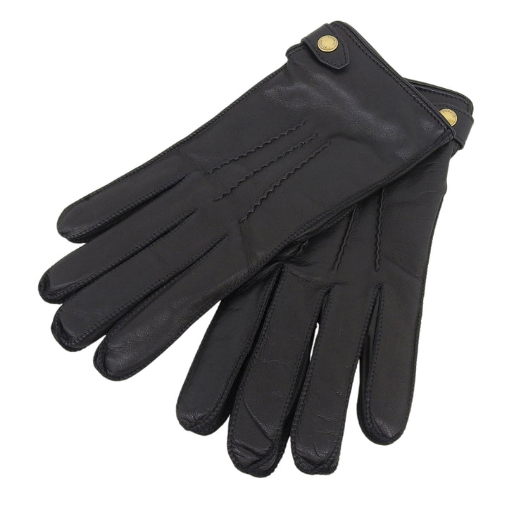 Excellent Dunhill gloves Lamb Leather Gloves black Sheep leather mens
