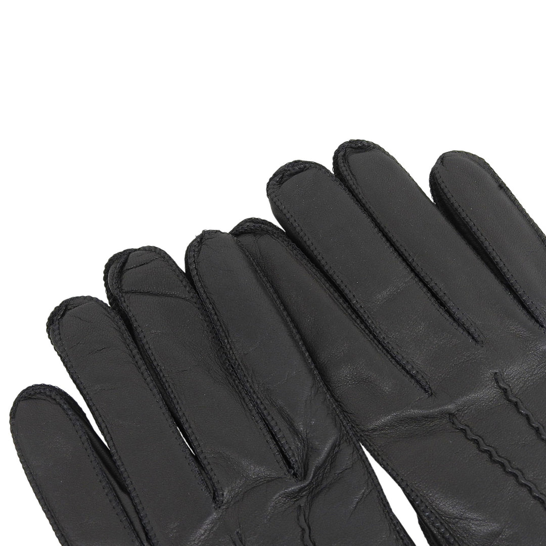 Excellent Dunhill gloves Lamb Leather Gloves black Sheep leather mens