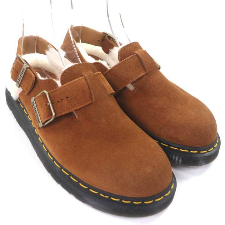 Excellent Dr.Martens Sandals JORGE SHEARLING MULE Brown Suede leather mens 7