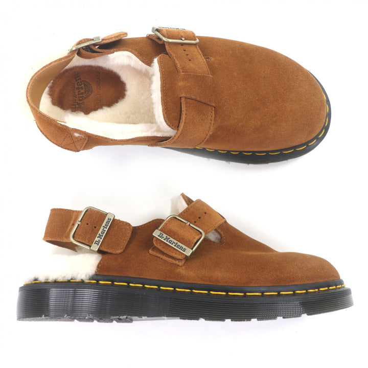Excellent Dr.Martens Sandals JORGE SHEARLING MULE Brown Suede leather mens 7