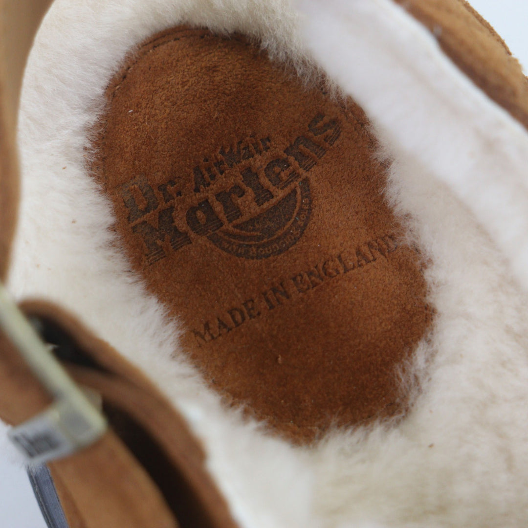 Excellent Dr.Martens Sandals JORGE SHEARLING MULE Brown Suede leather mens 7