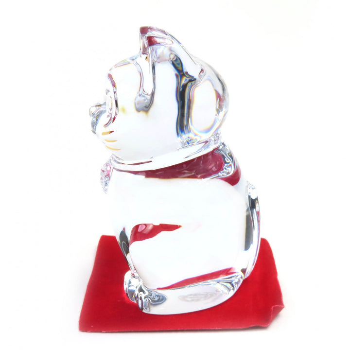 Excellent Baccarat object Lucky Cat clear crystal Women