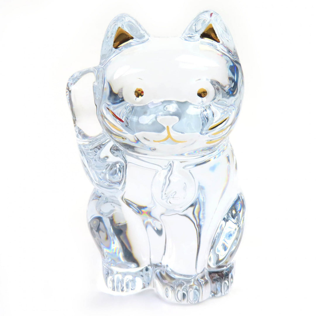 Excellent Baccarat object Lucky Cat clear crystal Women