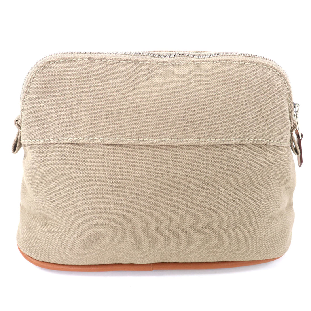 Great HERMES Cosmetics Pouch Bored Porch PM beige cotton Women