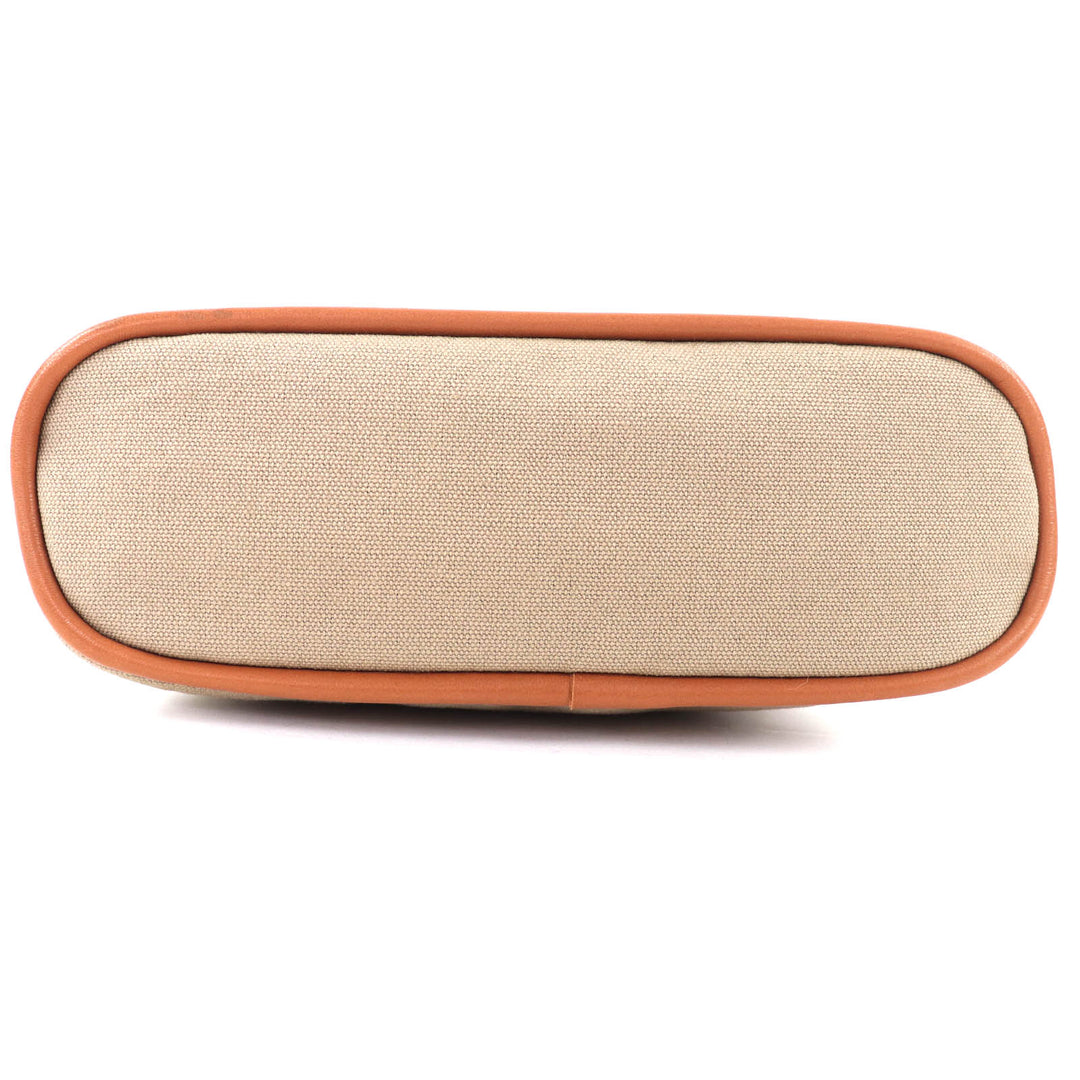 Great HERMES Cosmetics Pouch Bored Porch PM beige cotton Women