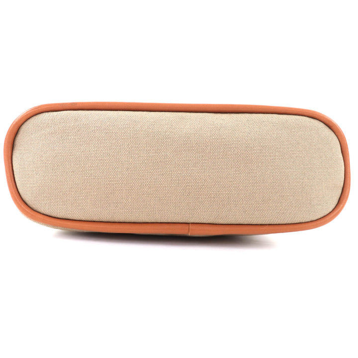 Great HERMES Cosmetics Pouch Bored Porch PM beige cotton Women