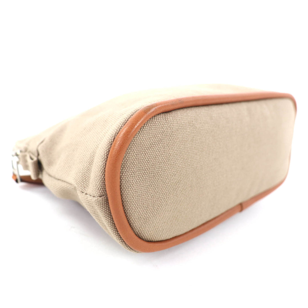 Great HERMES Cosmetics Pouch Bored Porch PM beige cotton Women