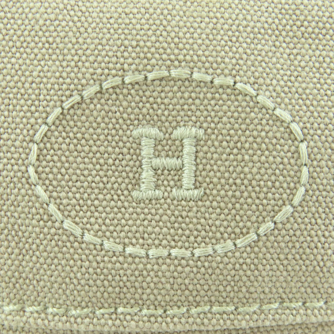 Great HERMES Cosmetics Pouch Bored Porch PM beige cotton Women