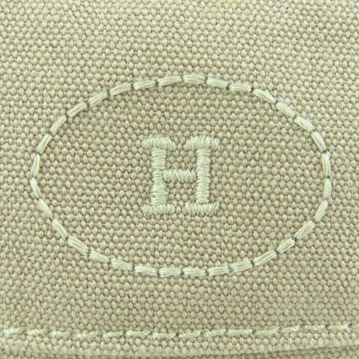Great HERMES Cosmetics Pouch Bored Porch PM beige cotton Women