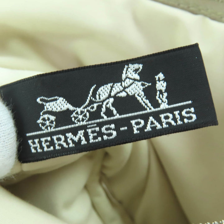 Great HERMES Cosmetics Pouch Bored Porch PM beige cotton Women