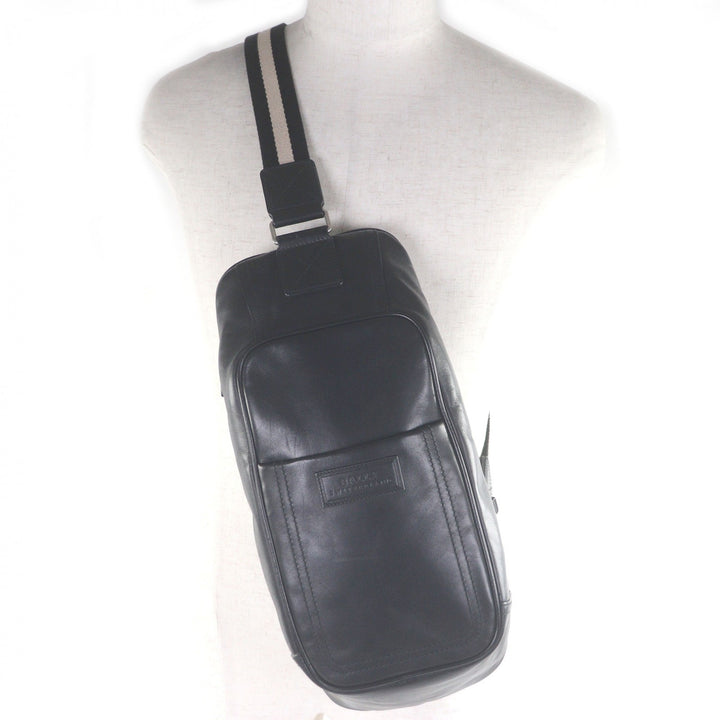 Great BALLY Sling bag TABEL-MD Trainspotting One Shoulder Bag black leather mens