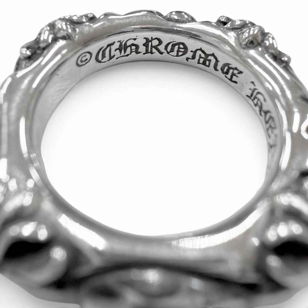 Excellent CHROME HEARTS Ring SBT BAND RG Scroll Band Ring Silver SV925 mens