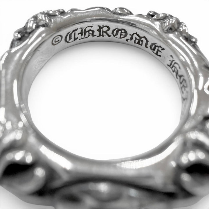 Excellent CHROME HEARTS Ring SBT BAND RG Scroll Band Ring Silver SV925 mens