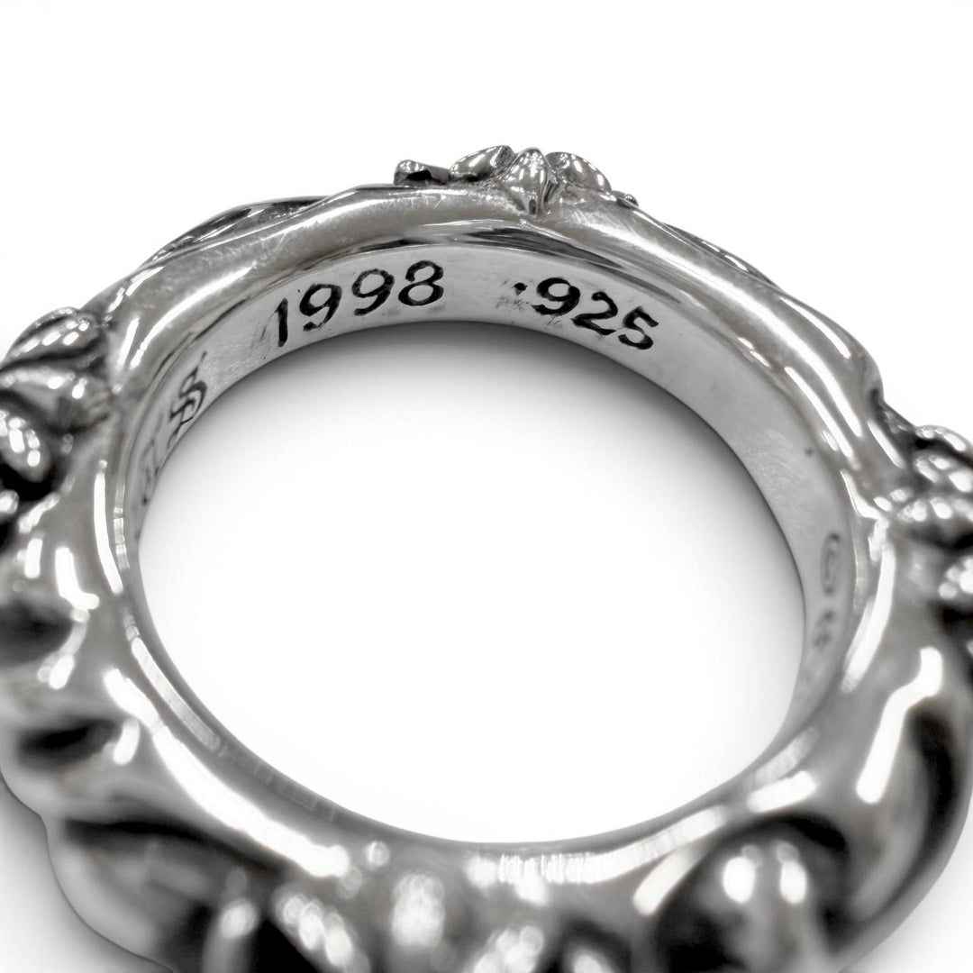 Excellent CHROME HEARTS Ring SBT BAND RG Scroll Band Ring Silver SV925 mens
