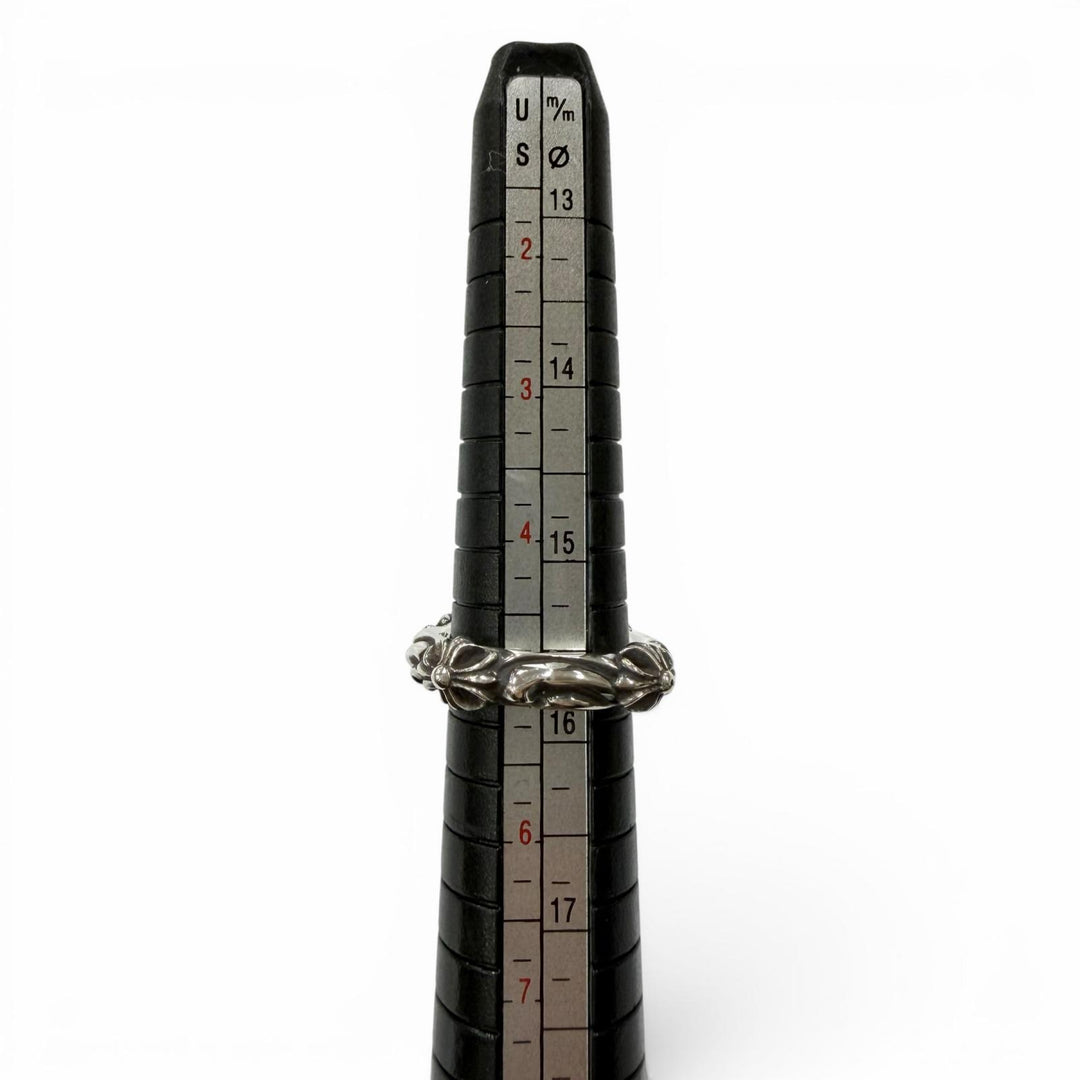 Excellent CHROME HEARTS Ring SBT BAND RG Scroll Band Ring Silver SV925 mens