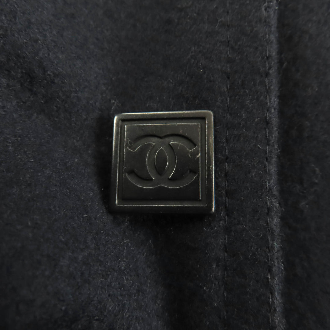 素晴らしい CHANEL Stajan ネイビー ウール レディース 44 04P P23442