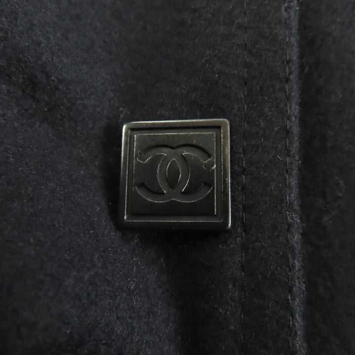 素晴らしい CHANEL Stajan ネイビー ウール レディース 44 04P P23442