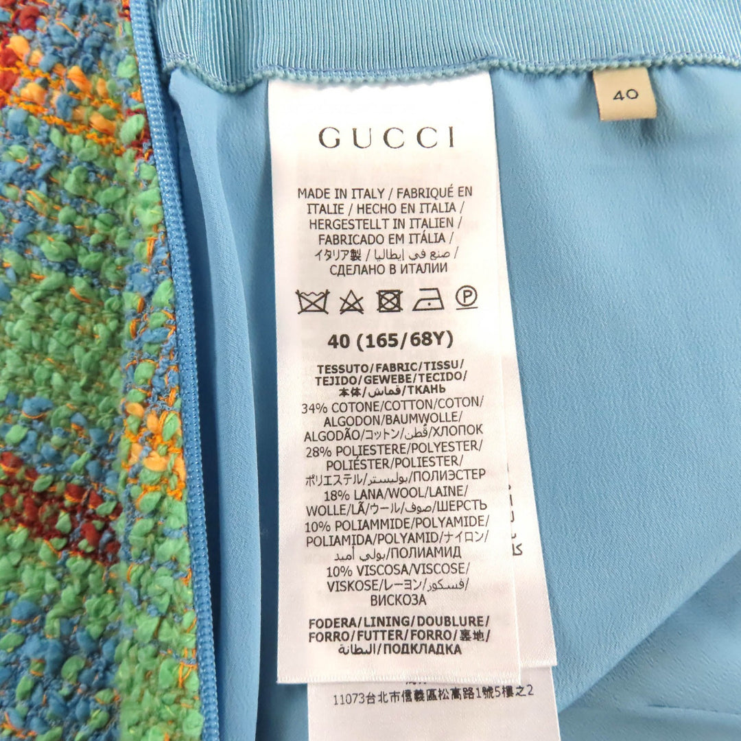 新品 GUCCI ツイードスカート マルチコットン レディース 40 706948