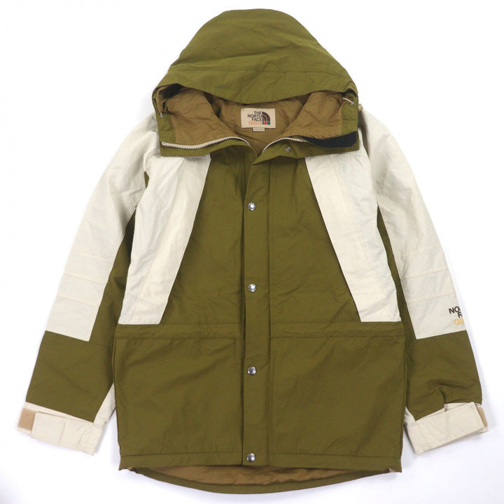 Excellent GUCCI THE NORTH FACE mountain hoodie khaki Nylon mens S 663759