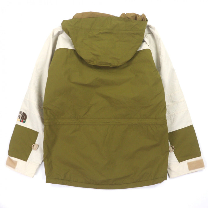 Excellent GUCCI THE NORTH FACE mountain hoodie khaki Nylon mens S 663759