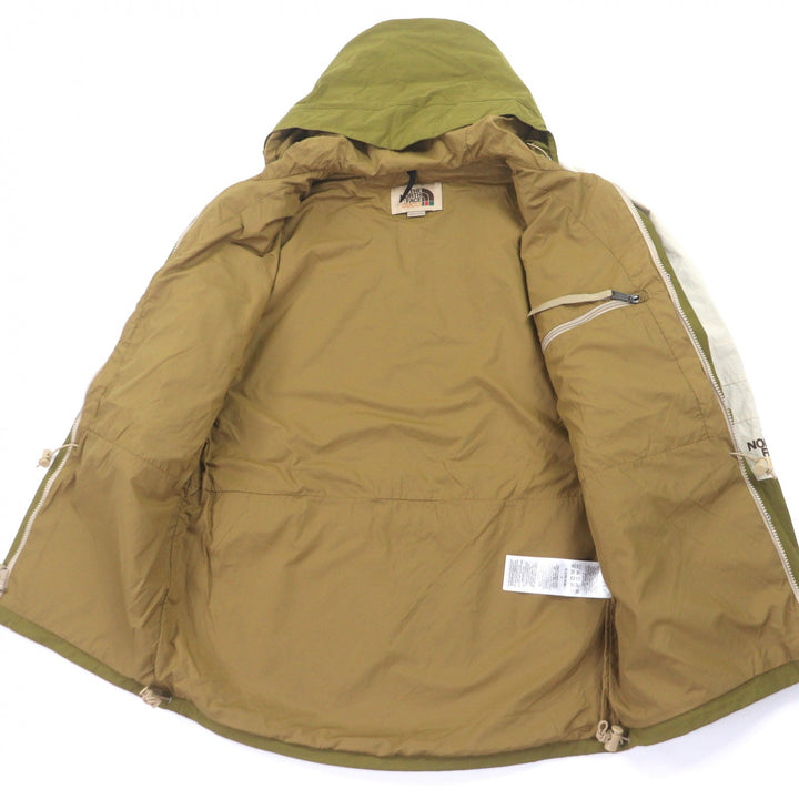 Excellent GUCCI THE NORTH FACE mountain hoodie khaki Nylon mens S 663759