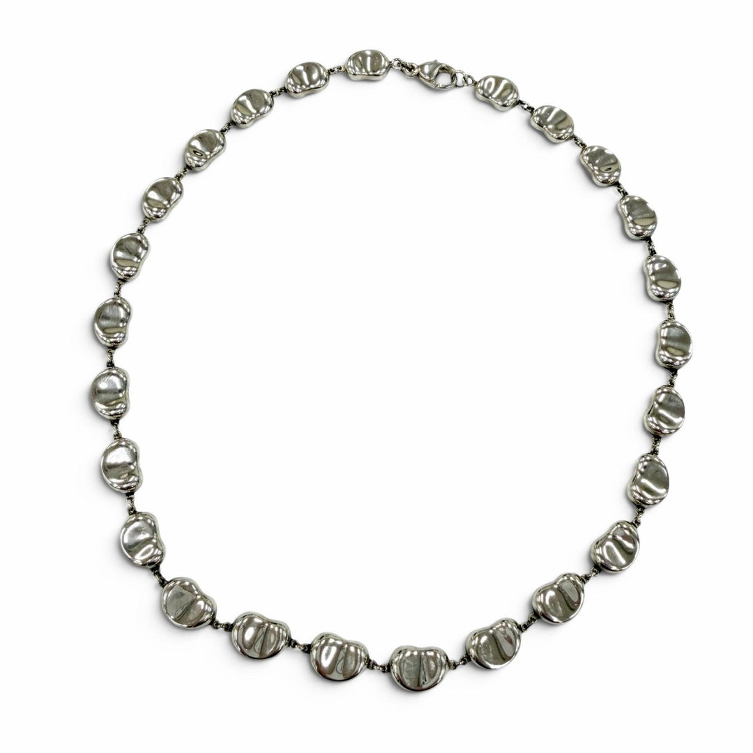 Great TIFFANY&Co. Necklace Bean design Silver 925 Women