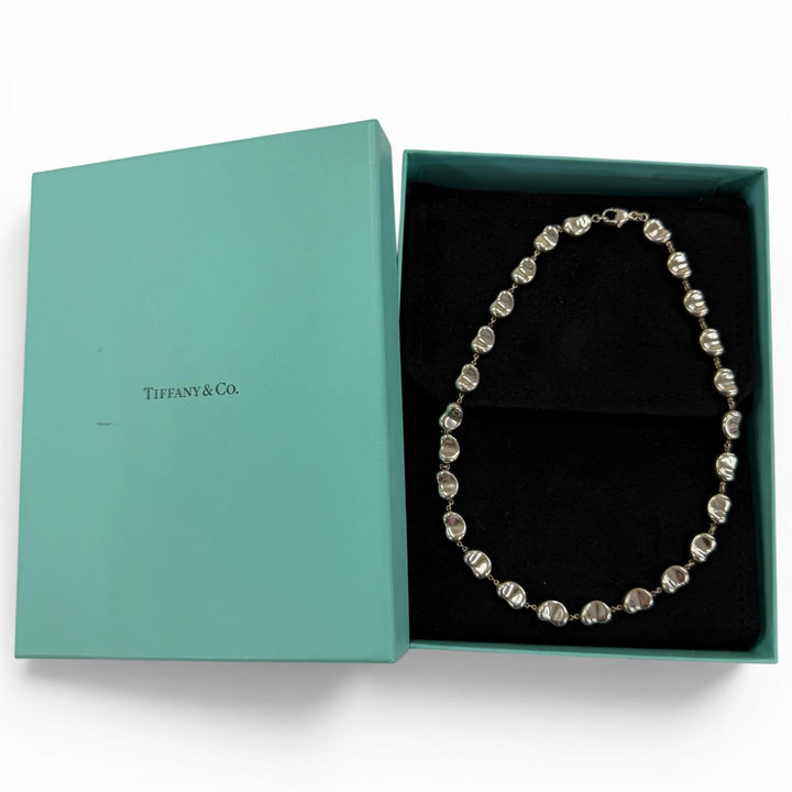 Great TIFFANY&Co. Necklace Bean design Silver 925 Women