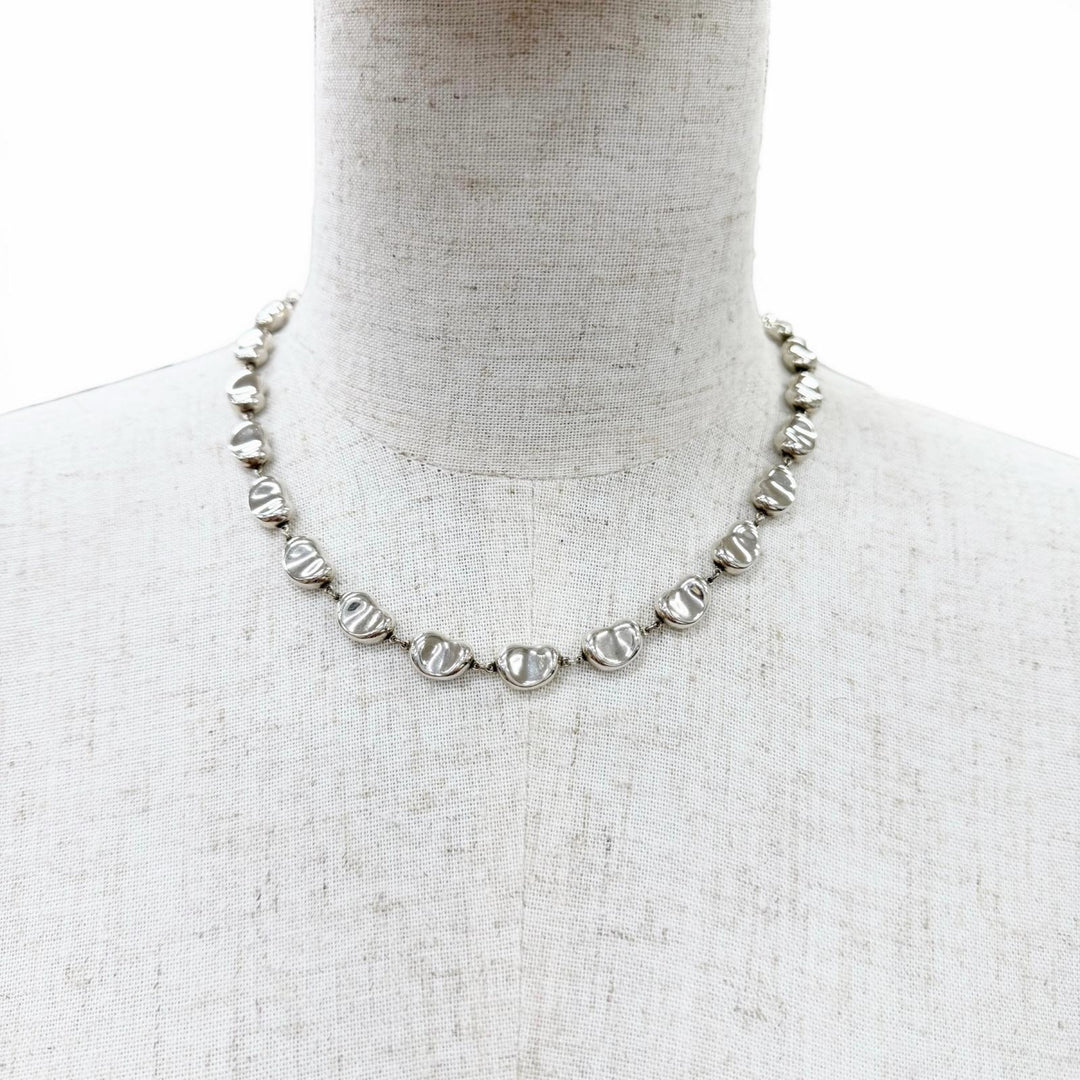 Great TIFFANY&Co. Necklace Bean design Silver 925 Women