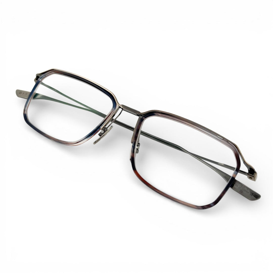 Excellent DITA Glasses SCHEMA-FIVE Square brown marble Women DTX423
