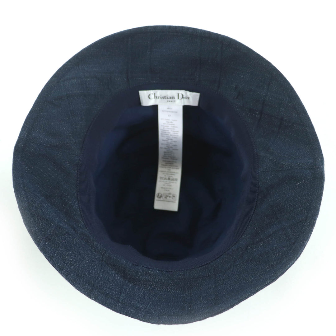良品 Christian Dior TEDDY-D カナージュ デニム ボブハット インディゴ 57 42TCE923A155