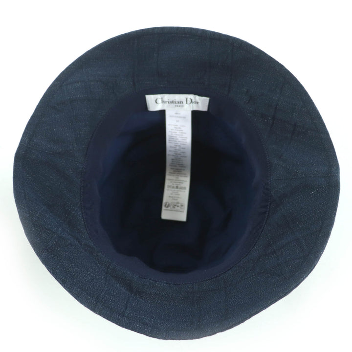 良品 Christian Dior TEDDY-D カナージュ デニム ボブハット インディゴ 57 42TCE923A155