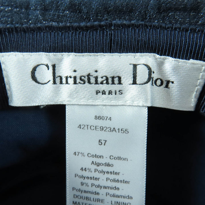 良品 Christian Dior TEDDY-D カナージュ デニム ボブハット インディゴ 57 42TCE923A155