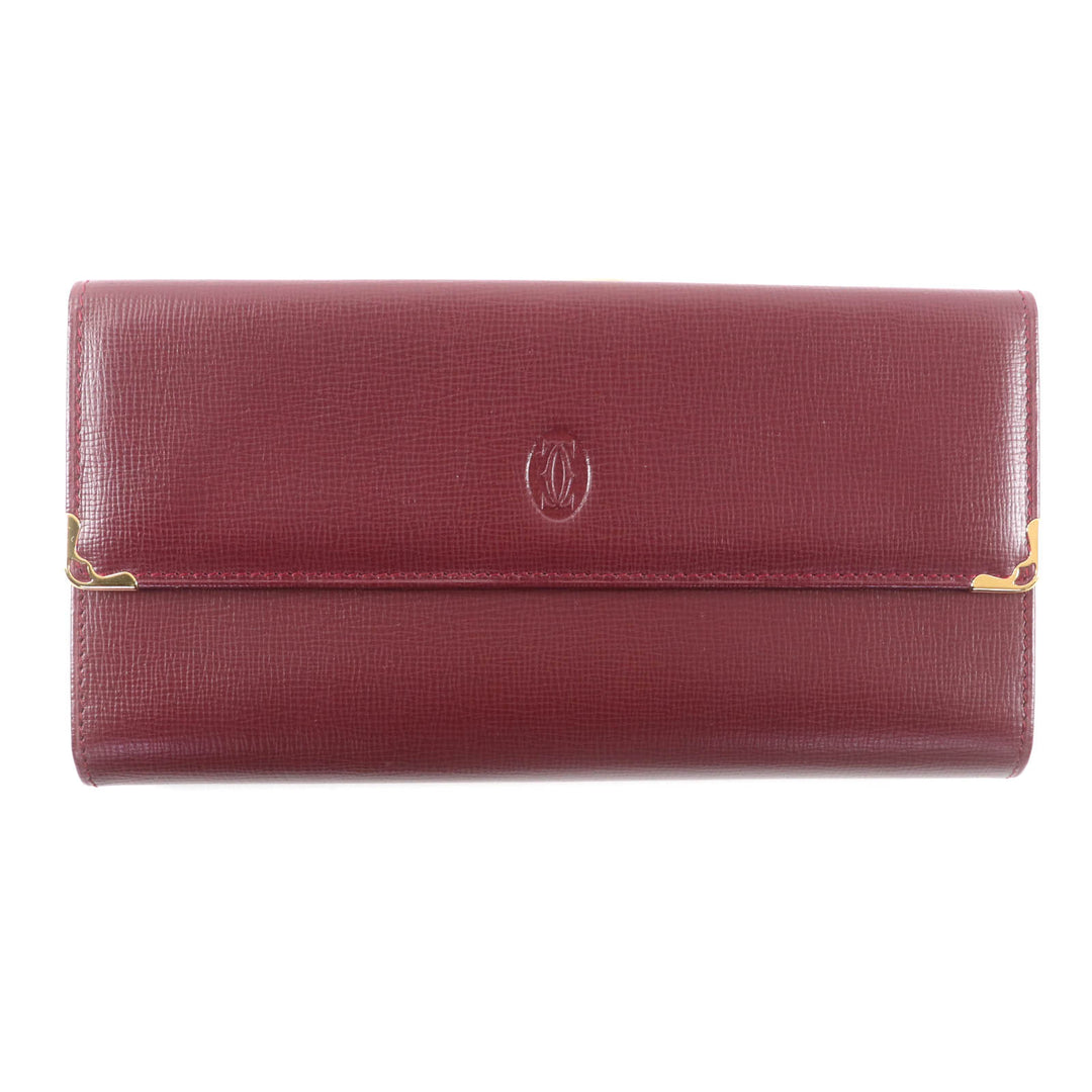 Great Cartier Purse Bordeaux leather Women