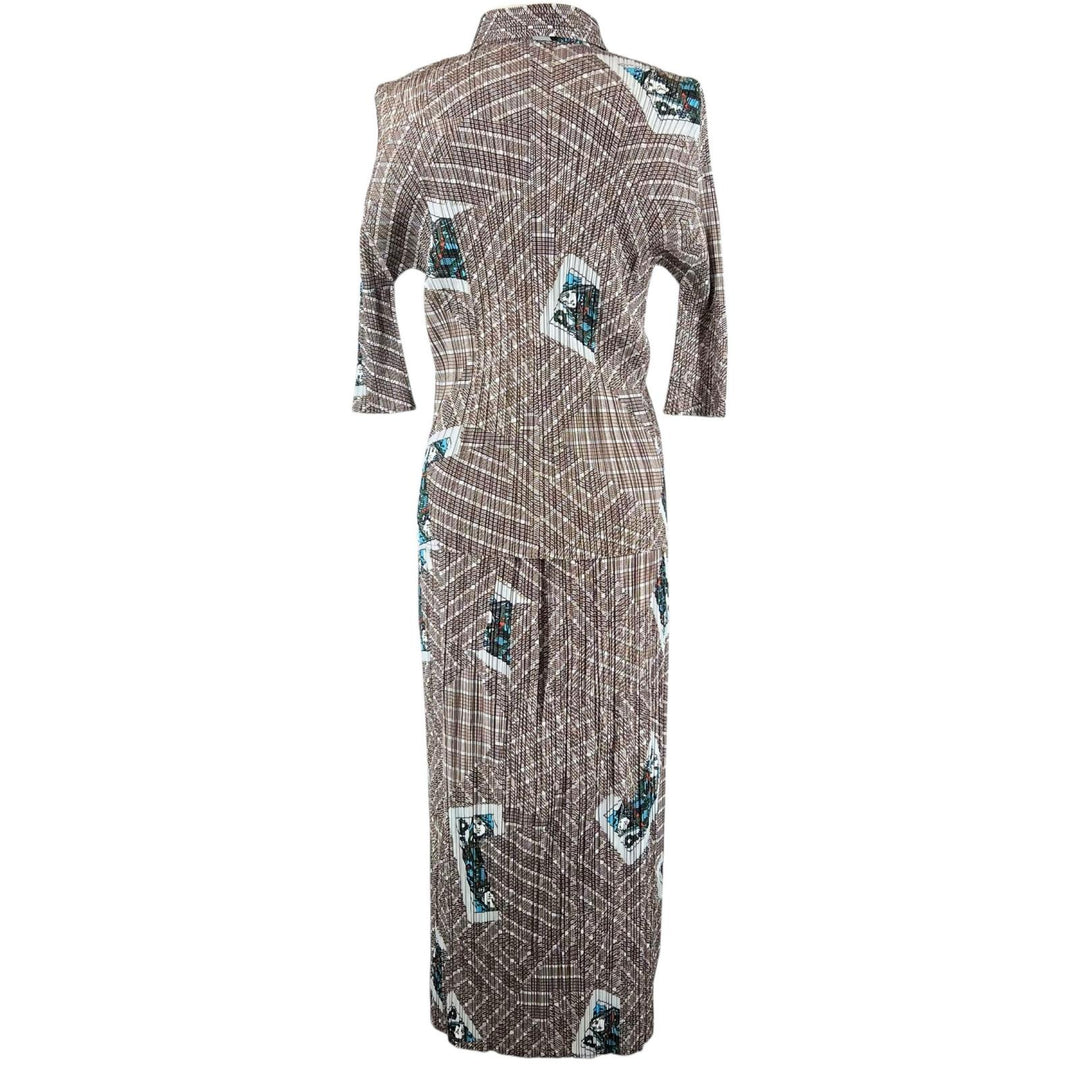 Excellent PLEATS PLEASE two-piece set Overall handle multicolor polyester Women