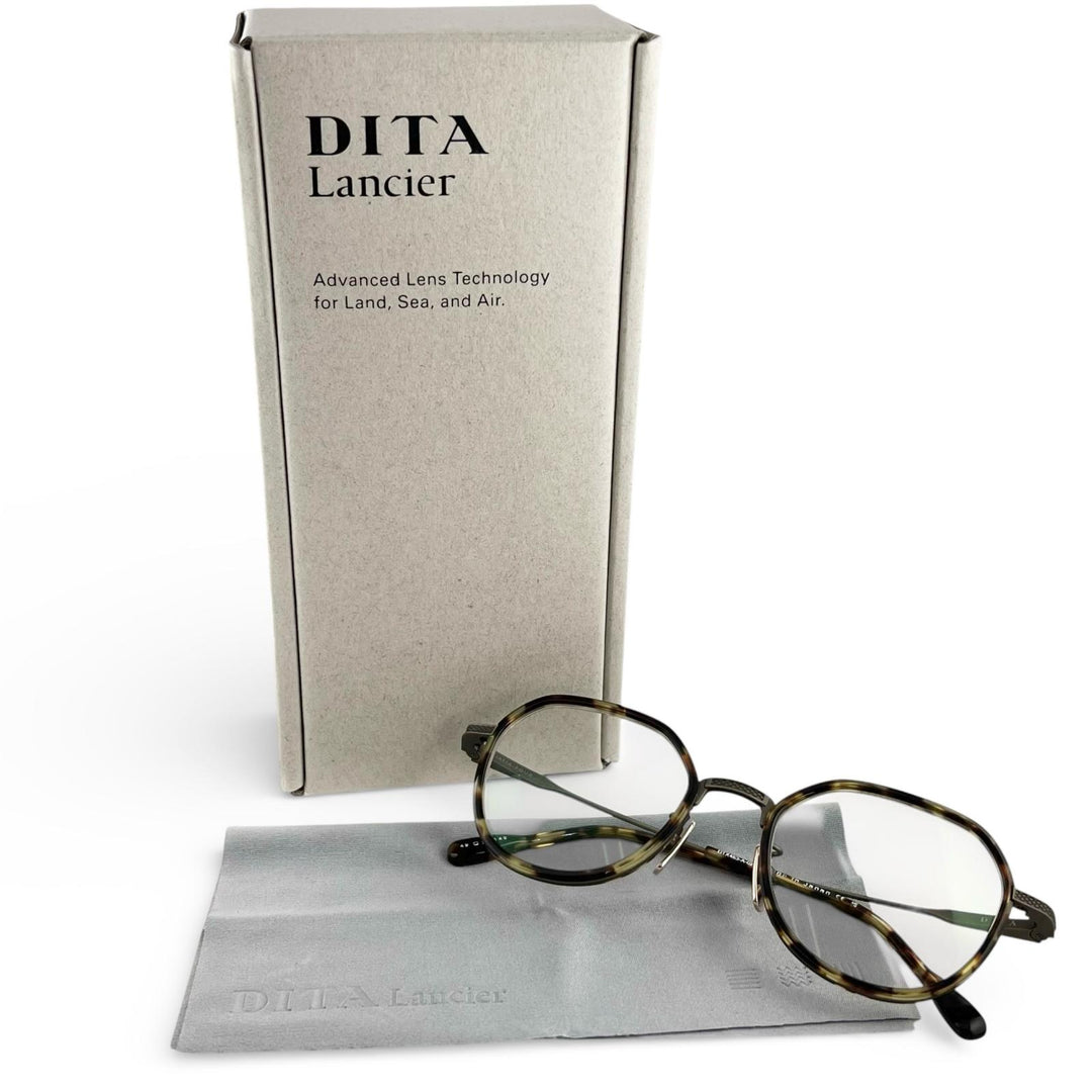Pristine DITA Glasses AVIATIA-FOUR Brown demi titanium Women DTX453-A-02