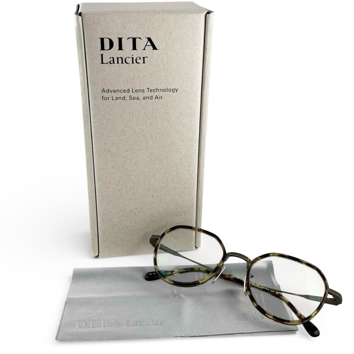 Pristine DITA Glasses AVIATIA-FOUR Brown demi titanium Women DTX453-A-02